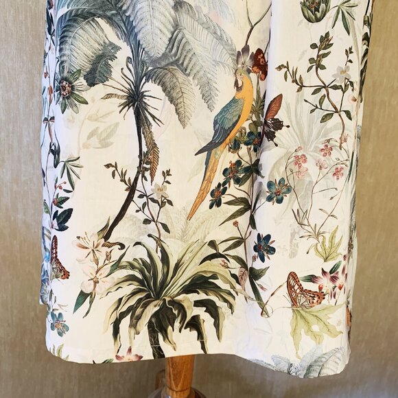 H&M Tropical Parrot Print Halter Neck Sleeveless Dress Size US 6 - Picture 5 of 9